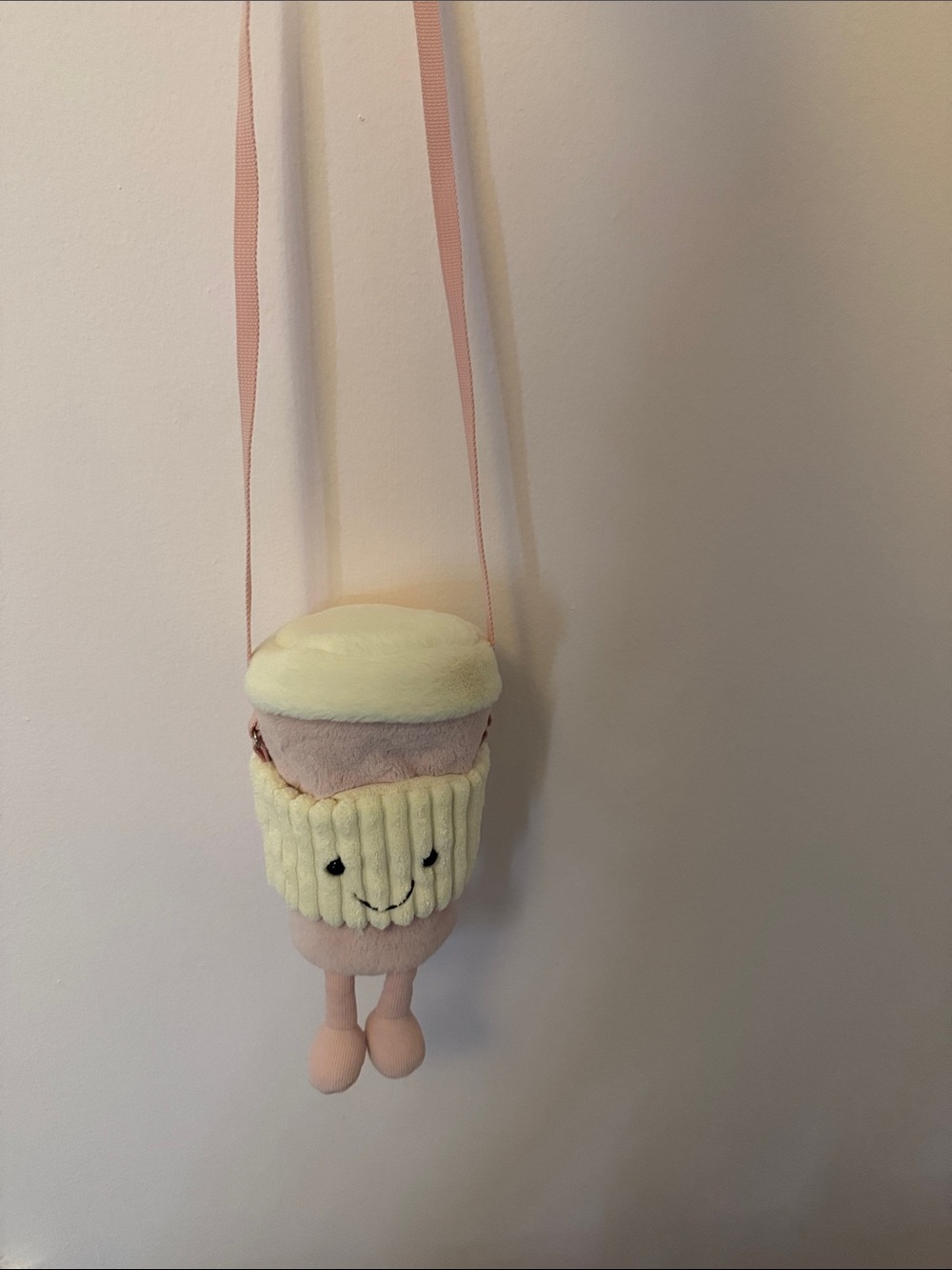 Jellycat Plush Bag in Pink & Cream
